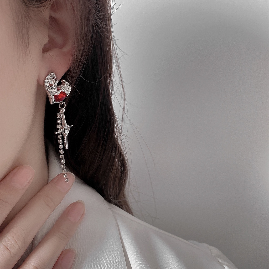 Anting Bentuk Hati Dan Bintang Gaya Harajuku