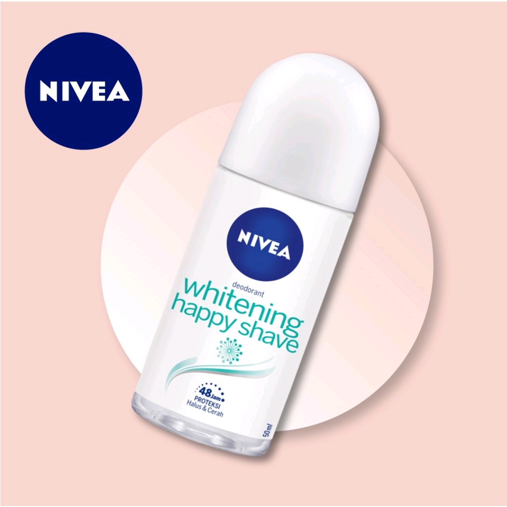 NIVEA Shave Care Deodorant Whitening Happy Shave Roll On - 50 ml