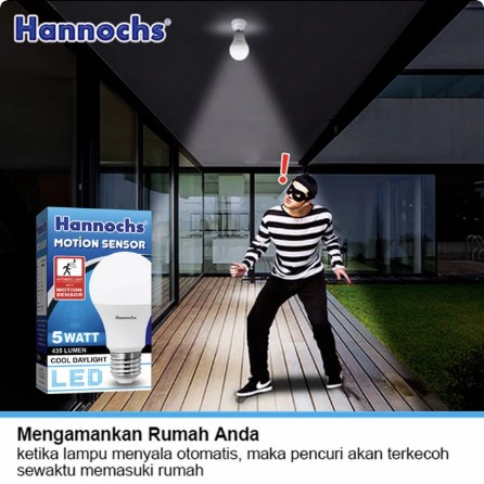 Lampu Led Hannochs Motion Sensor 9 Watt