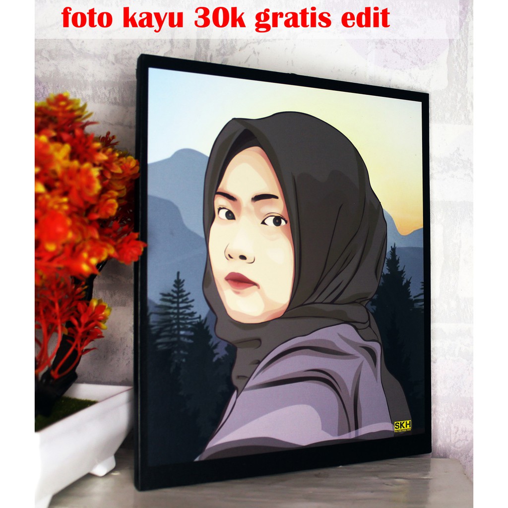 cetak foto kayu