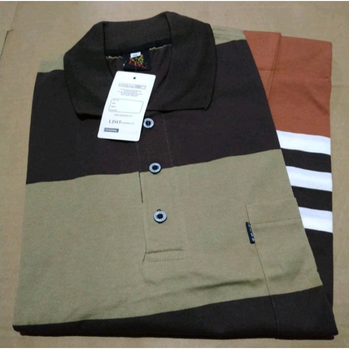 kaos kerah salur pria dewasa premium terbaru / kaos kerah salur cowok murah / kaos kerah salur pria 