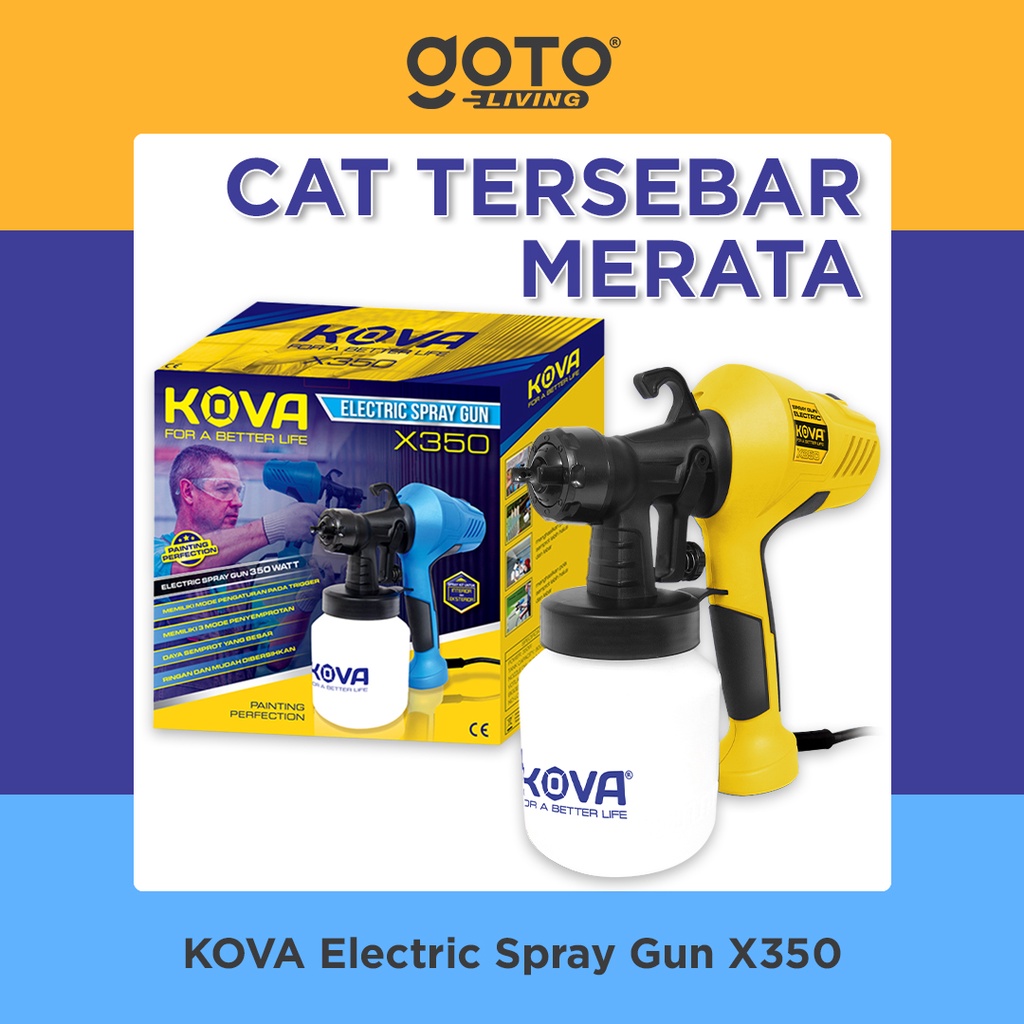 KOVA Electric Spray Gun X 350 Mesin Cat Listrik Set Elektrik Paint