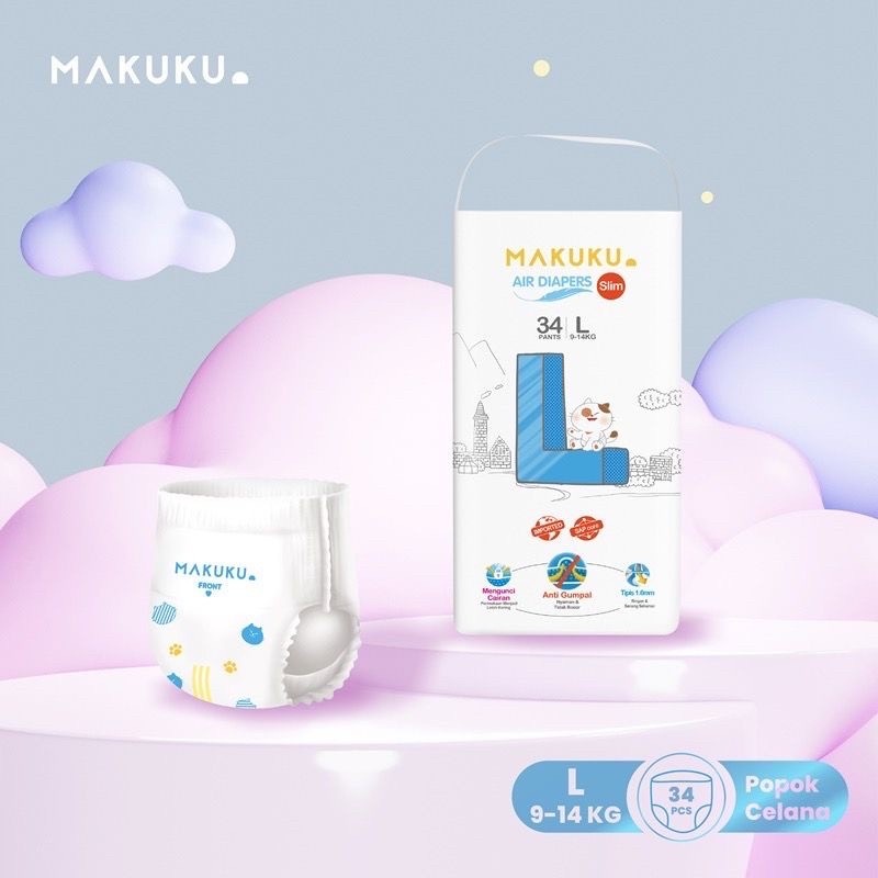 MAKUKU Air Diaper Comfort &amp; Slim Pants Popok Pospak Tape / Celana