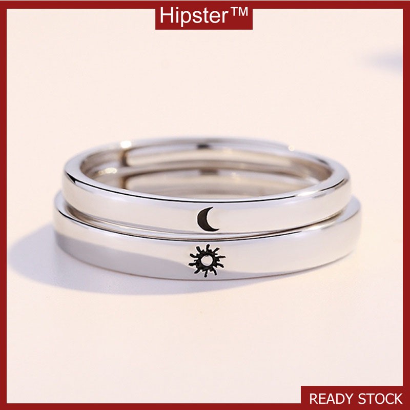 Popular Creative Fashion Sun Moon Star Couple Romantic Ring