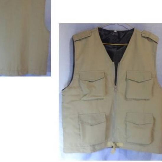 ◌ Rompi cream#rompi tanpa krah#rompi lapangan#rompi coklat#rompi oblong cream ➭