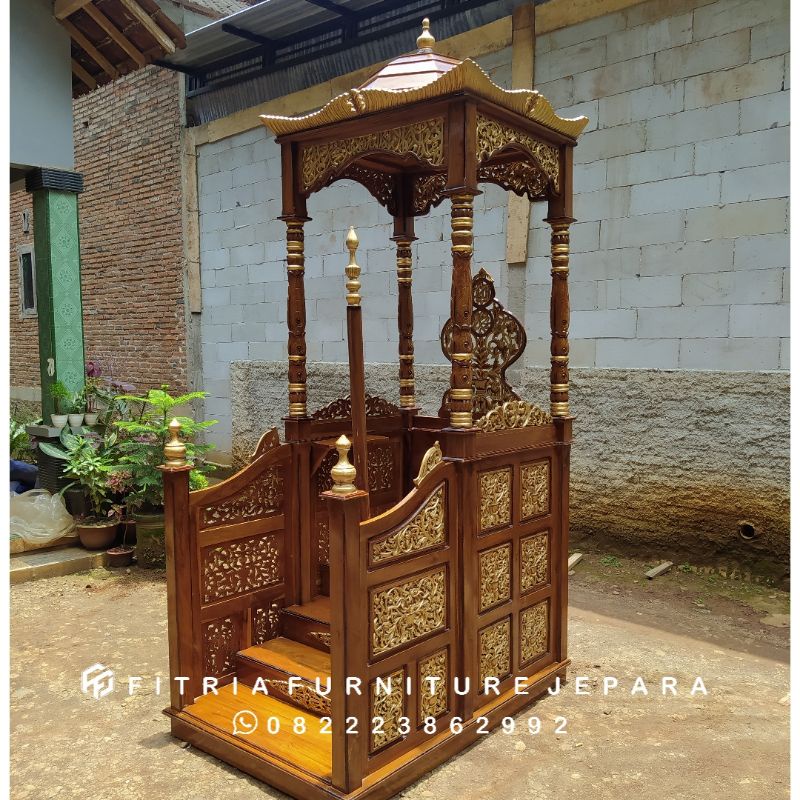 mimbar kubah jati jepara minar jati mimbar masjid jepara mimbar ukir