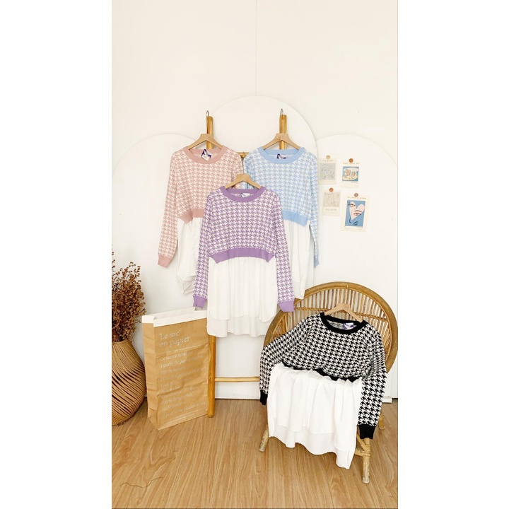 tunik korean fall kotak 4 pcs