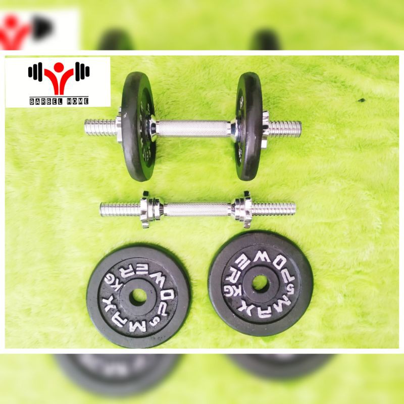 BARBEL 20KG/ DUMBBELL 20KG/ PAKET BARBEL 2SET 10KG