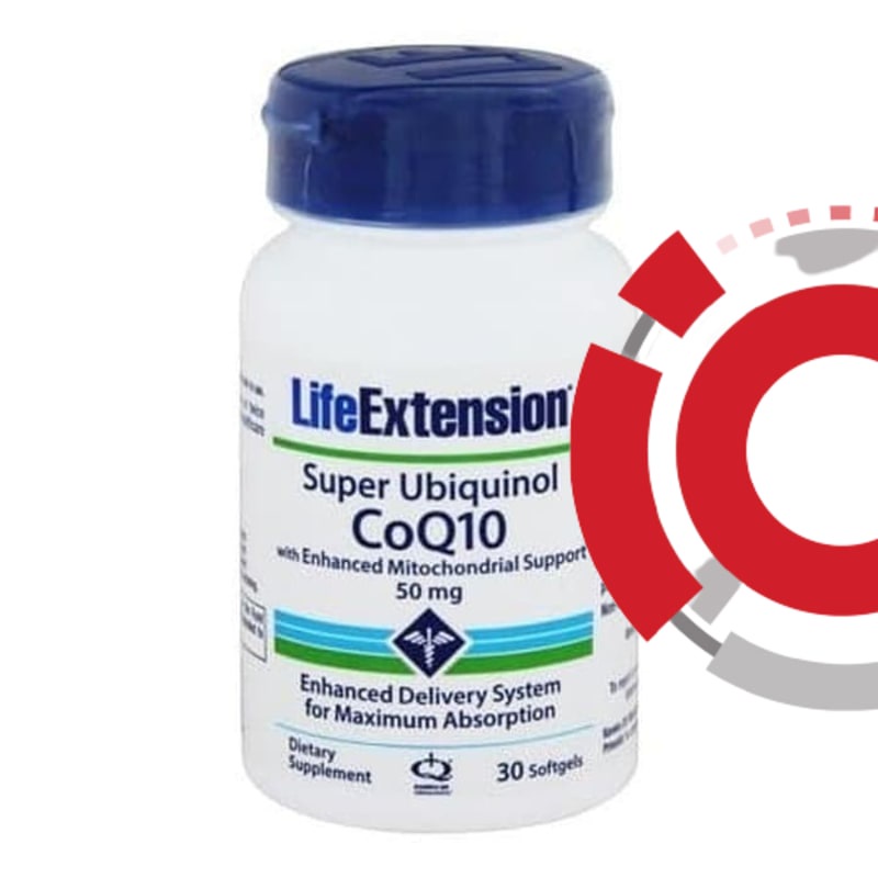 LIFE EXTENSION UBIQUINOL COQ10 CO Q10 COQ 10 50MG 50 MG 30 SG