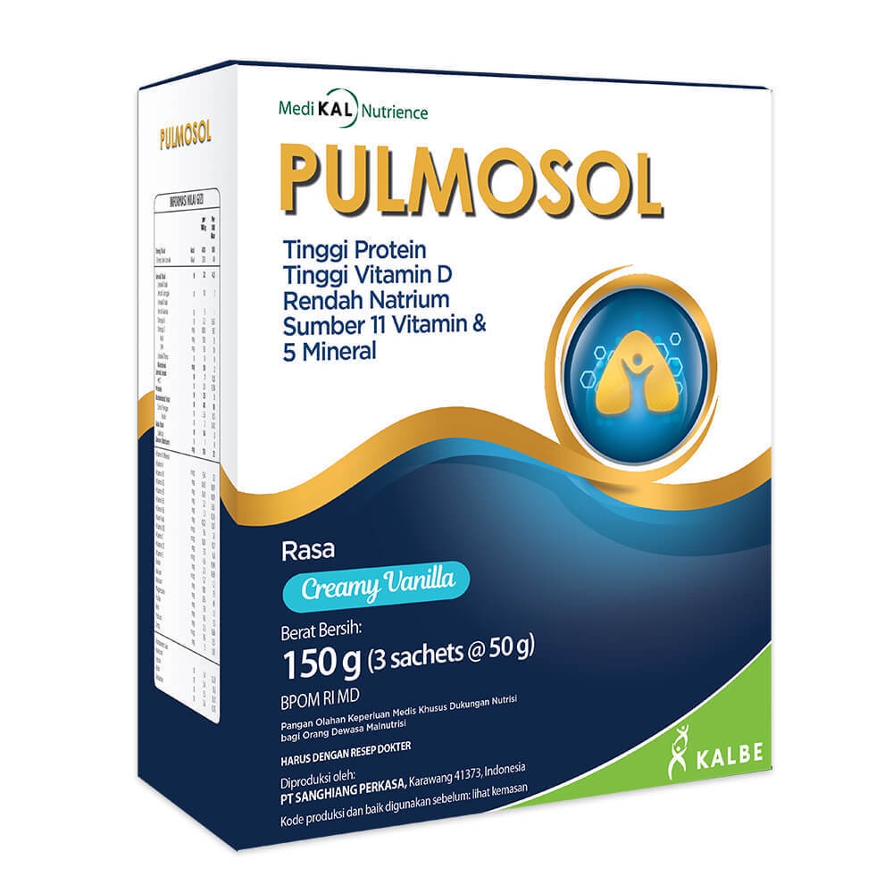 

Susu Pulmosol rasa Creamy Vanila 150 g (Menjaga nutrisi paru)