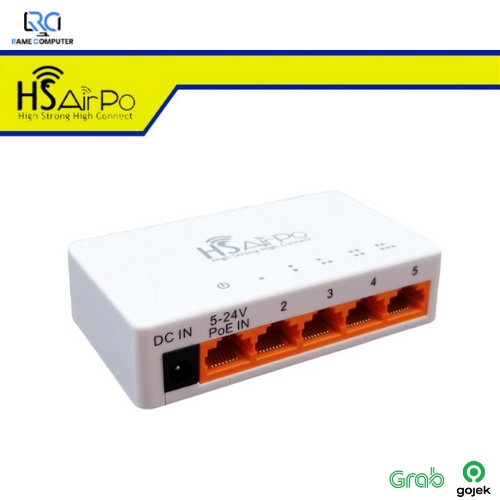 Swith Hub HSAIRPO 5 Port 10/100mbps SW105P