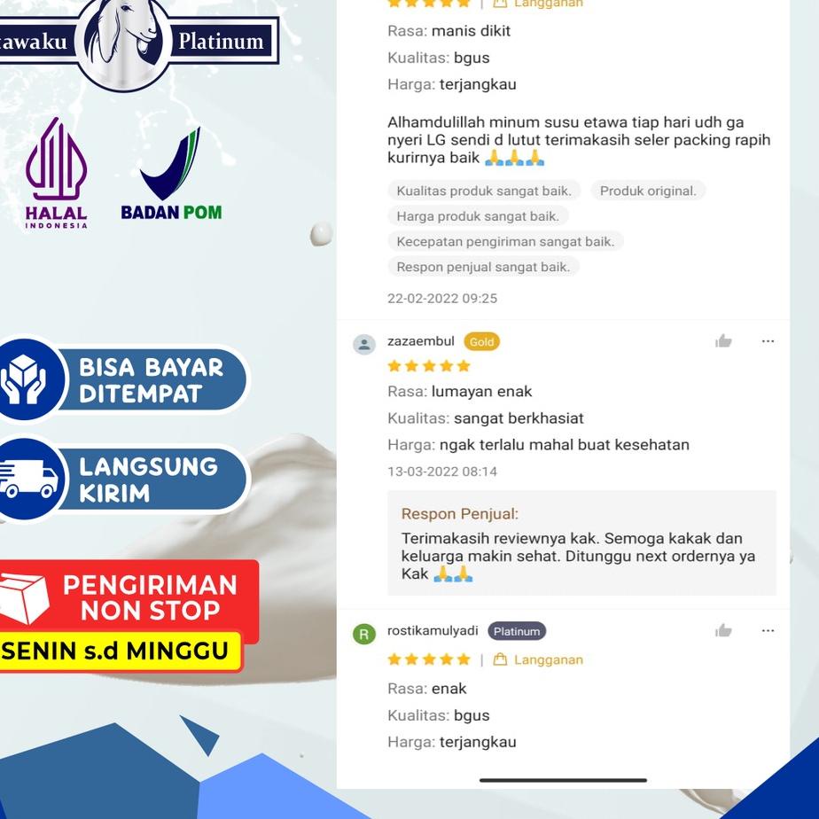

Big Sale - ETAWAKU PLATINUM - SUSU KAMBING ETAWA Tinggi Kalsium untuk Tulang sendi