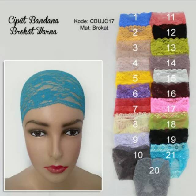 Ciput Bandana Bahan Brokat.