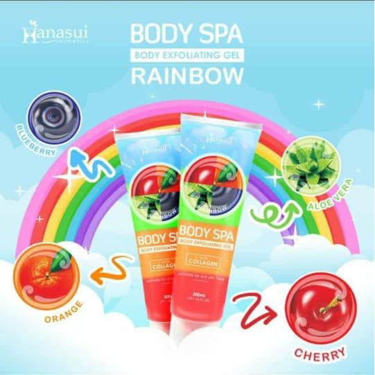 Body Spa Exfloating Gel BPOM / HANASUI RAINBOW / HANASUI PEMBERSIH PERONTOK DAKI