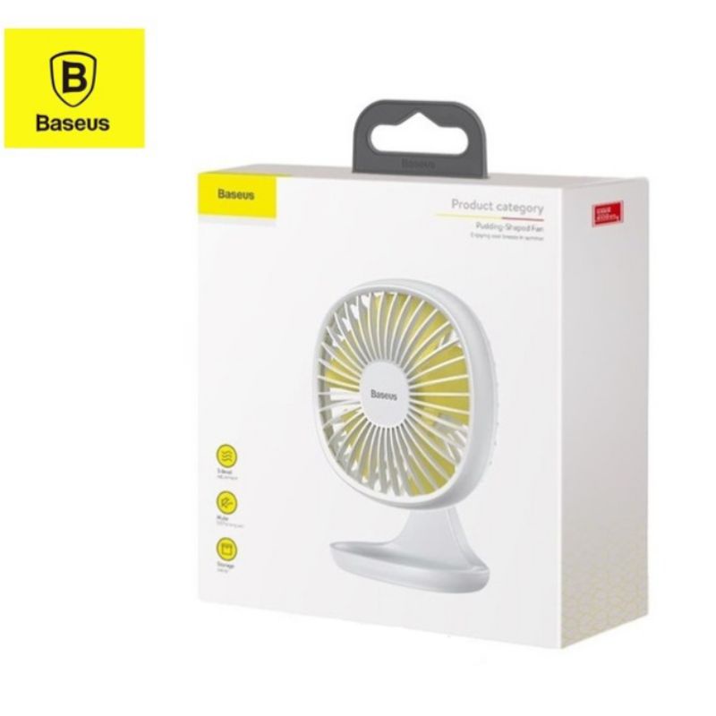 BASEUS PUDDING SHAPED FAN USB PORTEBEL KIPAS MEJA 3 SPEED ORIGINAL SAIIA STORE