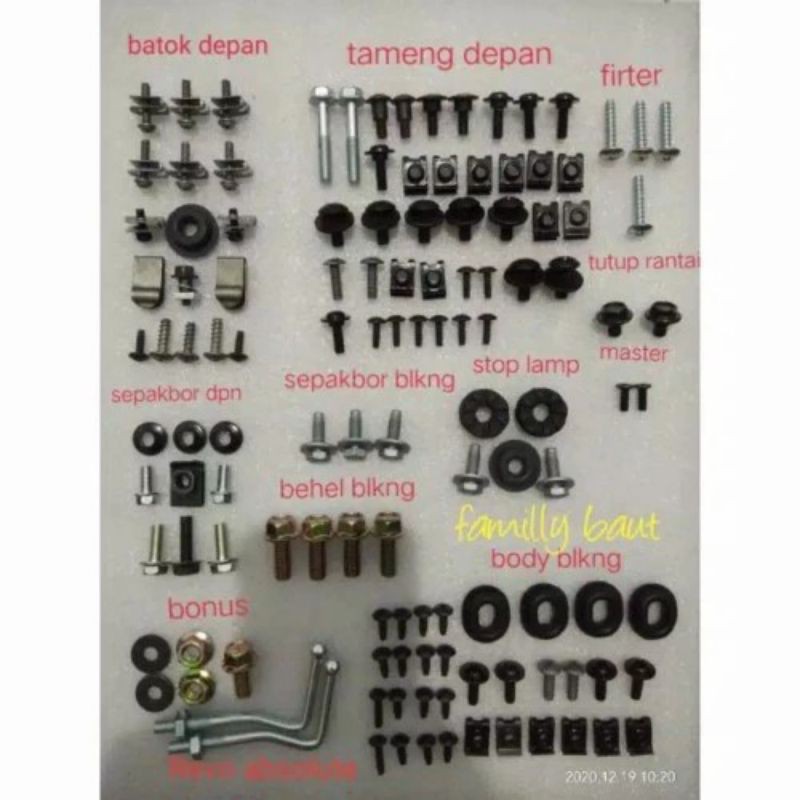 baut body full motor Honda Revo absolute PNP Revo fit