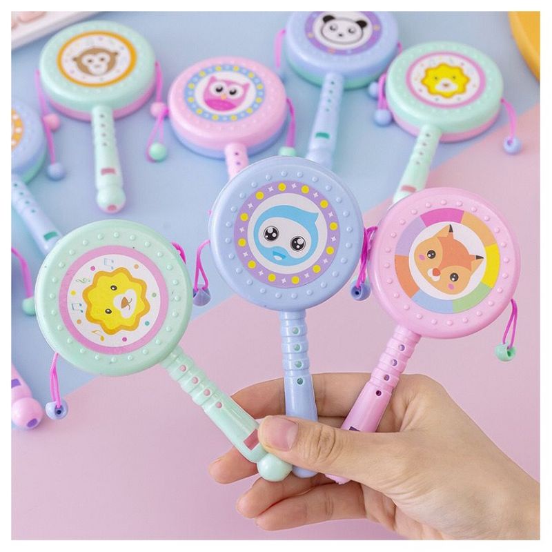 Whistle Drum Shaker Mainan Bayi Rattle Genggam Rattle Stick