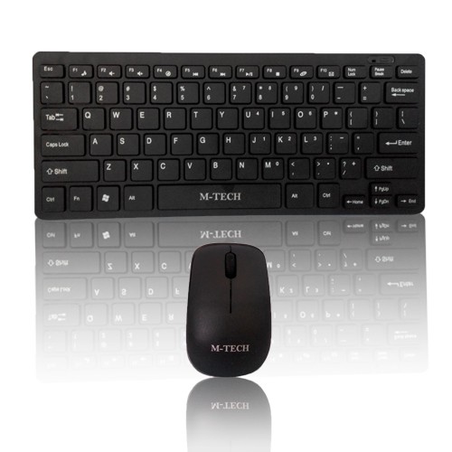 Paket Keyboard Mini Slim Wireless Mouse MTech STK-03 M-Tech STK03 Original