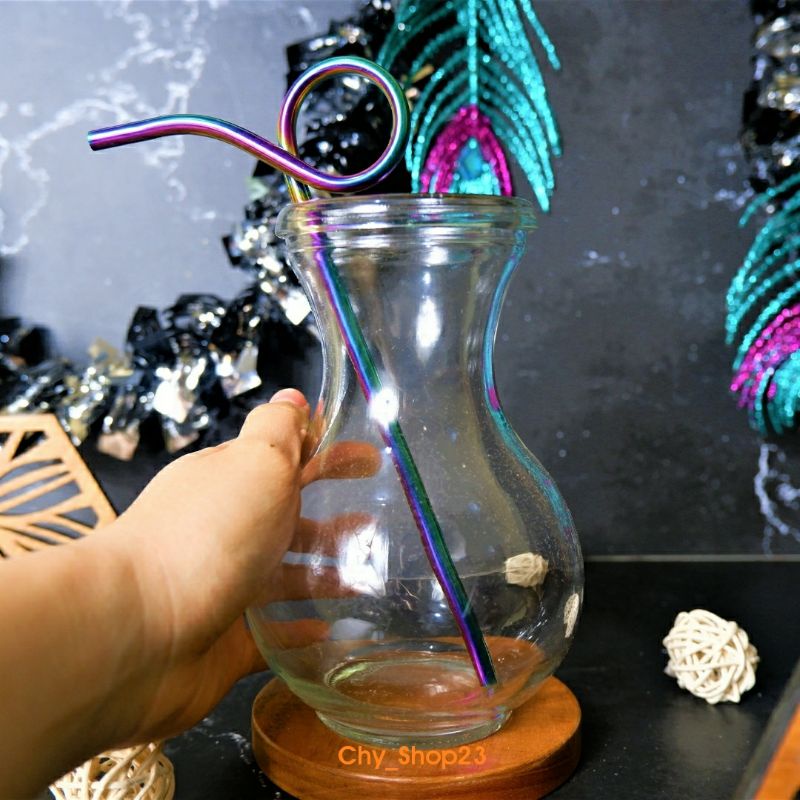 (PAKET) Gelas Carafe Dan Tatakan 500ml | Gelas Carafe 500ml| Gelas Kaca Bening | Gelas Blown | Gelas