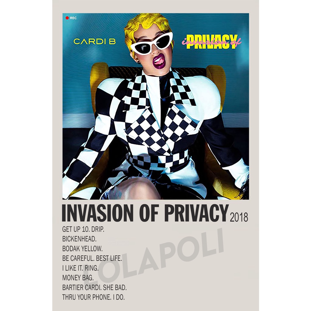 Poster Cover Album Invasion of Privacy - Cardi B