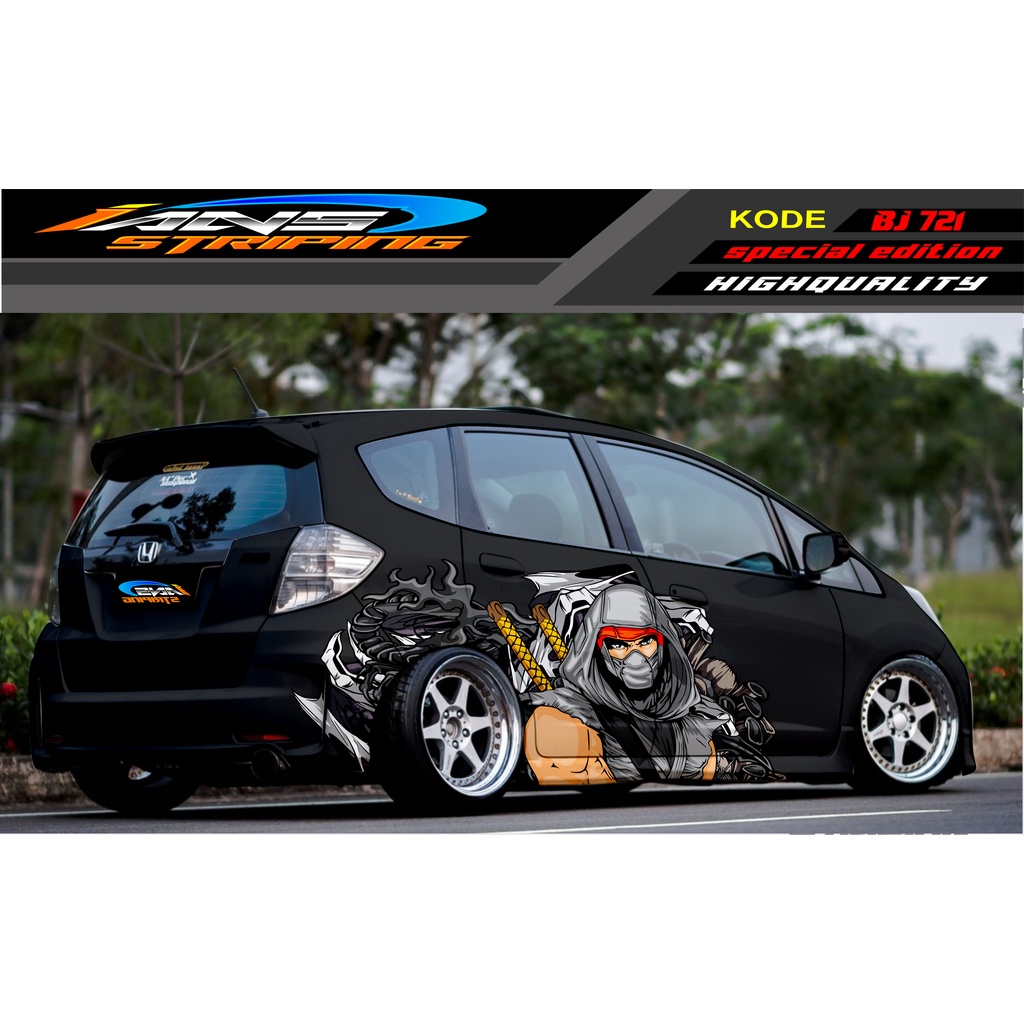 VARIASI STICKER MOBIL HONDA BRIO, JAZZ RS, MOBILIO, AGYA, YARIS, ATOS / STICKER MOBIL