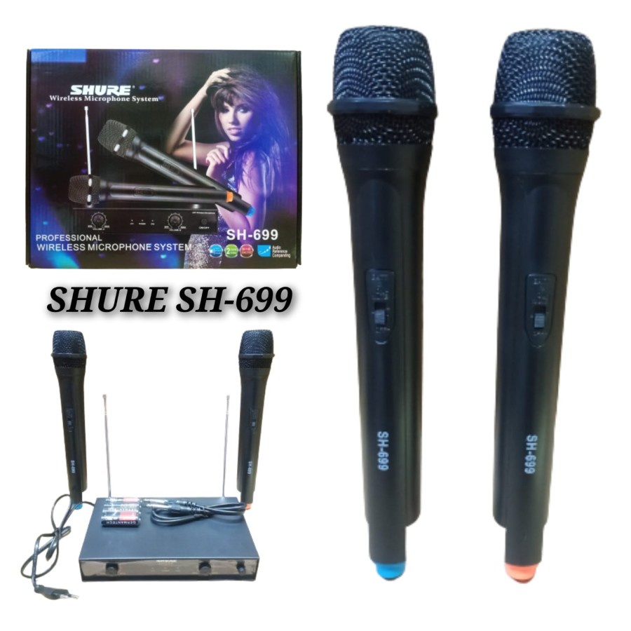 MIC WIRELESS HANDHELD SHURE SH 699 PROFESSIONAL MICROPHONE SYSTEM