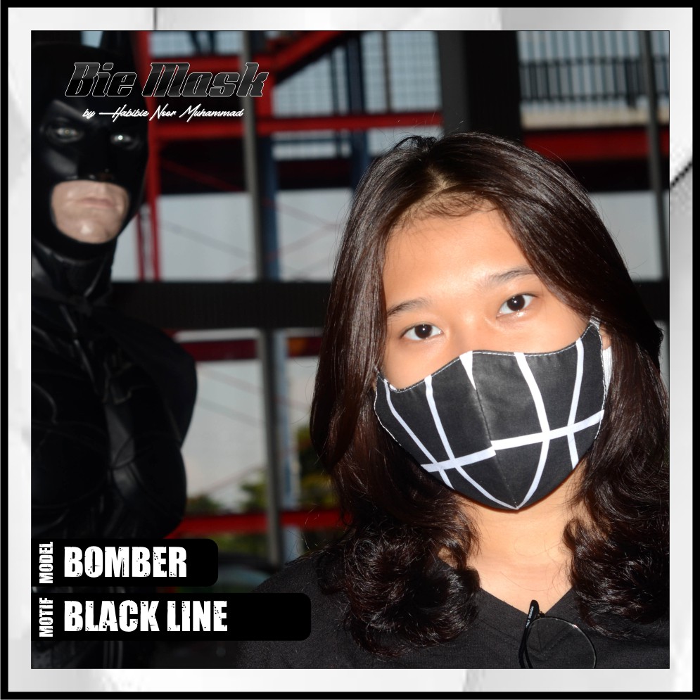 MASKER KAIN PREMIUM 3 PLY BOMBER / BISA DIISI TISU