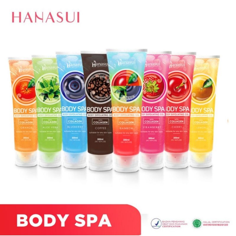 HANASUI Body Spa Exfoliating Gel 300ml / Gentle Cleanser Power Essence