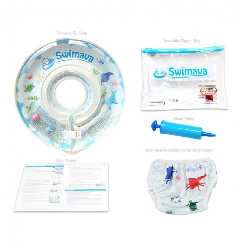 Swimava Baby Starter Ring &amp; Diaper - Sea Life