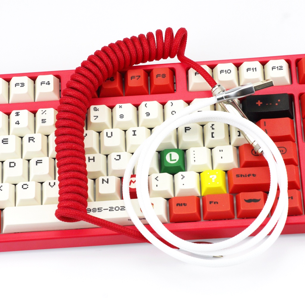 Coiled Cable wire Mechanical Keyboard  USB cable Type-c USB port for GK61 RK61 keyboard kit DIY