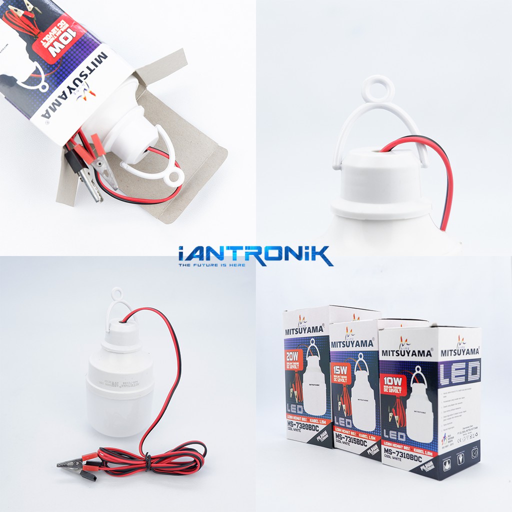 Lampu LED DC 12v / Bohlam AKI Emergency 5w / 10w / 15w / 20w MITSUYAMA