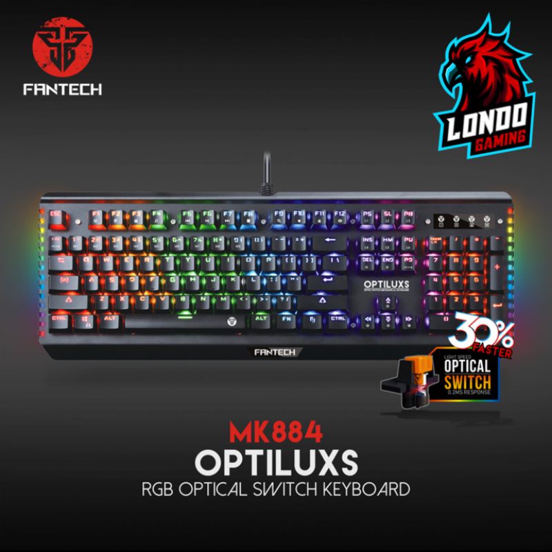 Fantech MK884 / MK-884 OPTILUXS Optical Switch Gaming Keyboard RGB