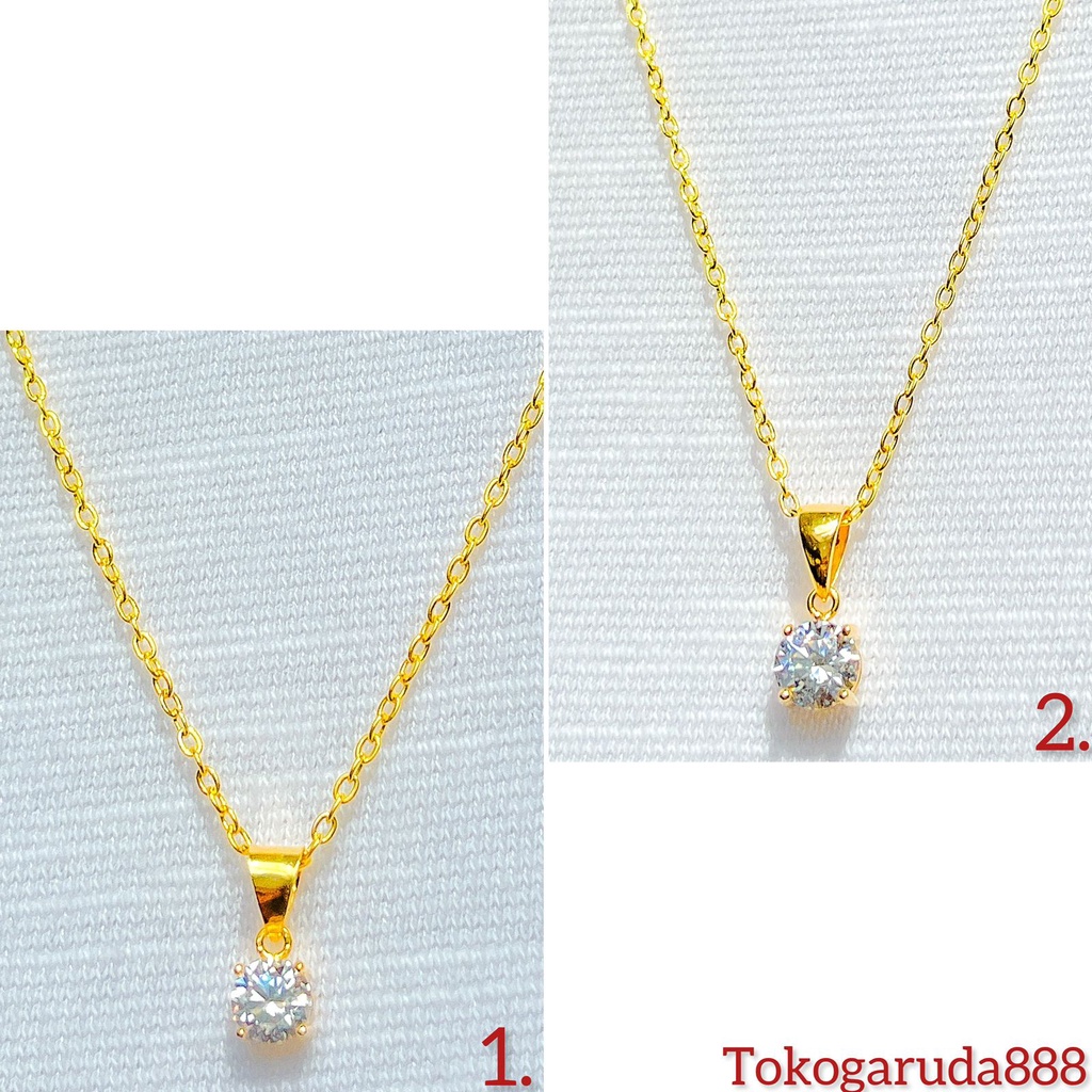 Kalung liontin anak dan dewasa emas asli solitaire kadar 700 70% 16k rantai polo hollow mainan mata 1 classic setengah 0,5 gram gr g ringan