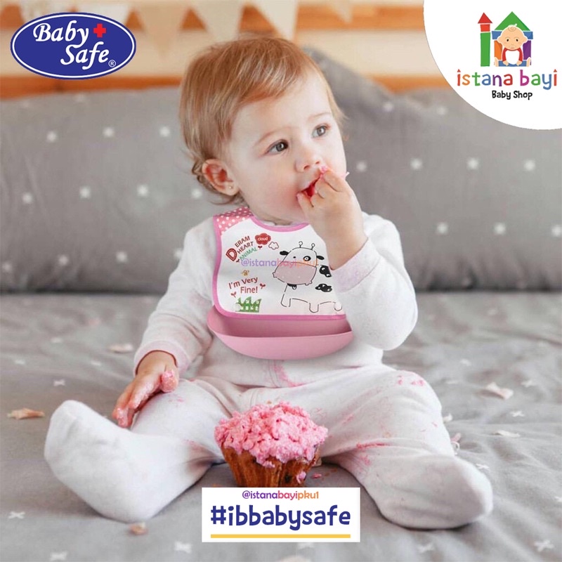 BABY SAFE FOLDABLE BIB WITH CRUMB CATCHER - Slabber Makan BIB02/Celemek Makan