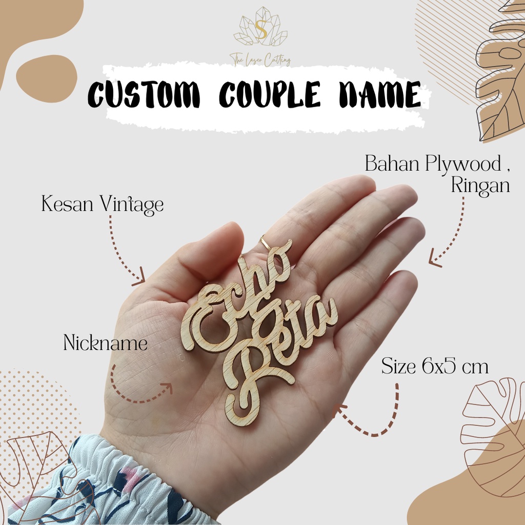 

Custom Nama Couple Plywood