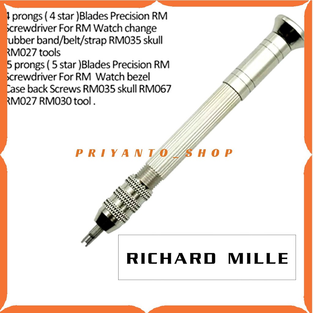 Obeng Rm Screwdriver Rm Obeng jam Richard Mille 4 dan 5 prongs