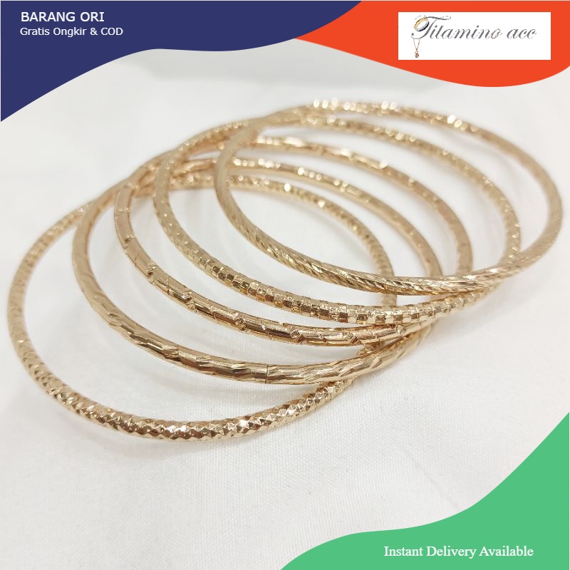 GELANG KERONCONG XUPING MOTIF LAPIS EMAS WANITA