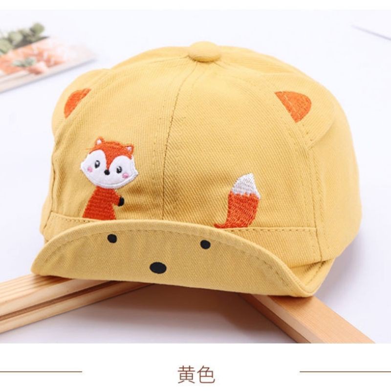 Topi Anak Baseball bayi Tupai Bordir baby cap Fox 6 bln - 2 thn