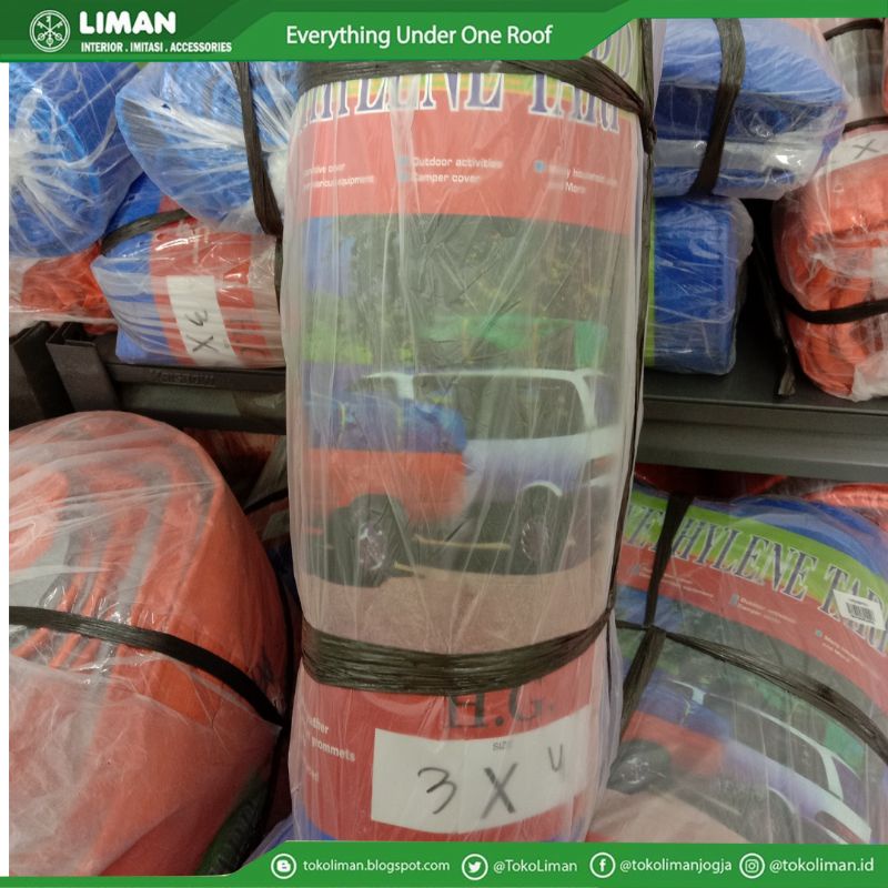 Terpal Plastik Jadi a5 Tutup Truk Mobil Tenda Gerobak Kandang Kolam Ikan Ukuran 3 x 4