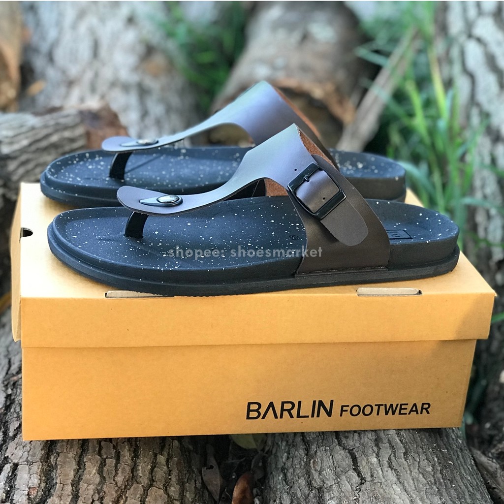 BISA BAYAR DITEMPAT (COD) Sandal Jepit Casual Pria | Denham Brown Black | BARLIN