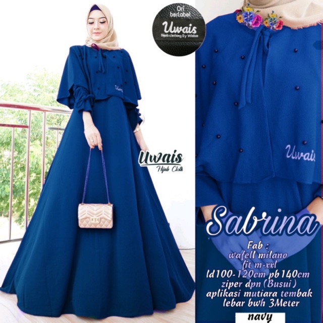 Sabrina Dress Dres Maxy Gamis UWAIS