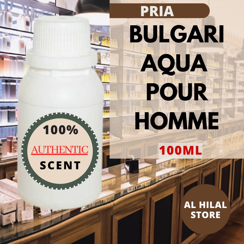 BIBIT PARFUM 100ML PRIA BULGARI AQUA POUR HOMME ORl BIBIT TANPA ALKOHOL |MINYAK WANGI TAHAN LAMA PAR