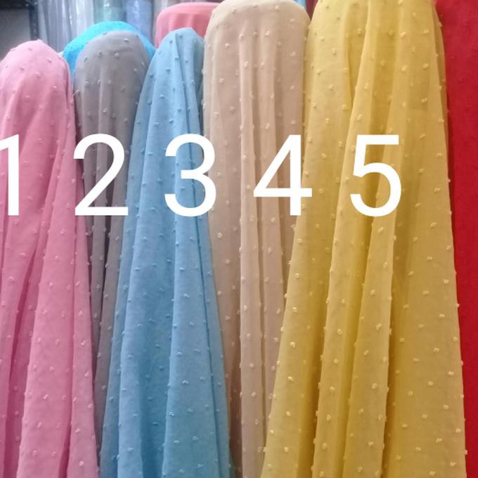 Bahan Sifon Rubiah Bintik Kain Rubiah Bintik Bahan Rubiah Bahan Jilbab Shopee Indonesia