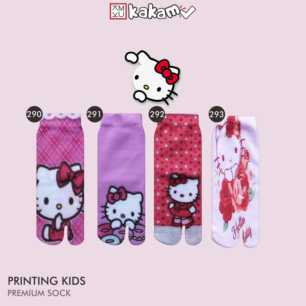 Kaos Kaki Jempol Anak Printing Karakter Unicorn, Hello Kitty 15