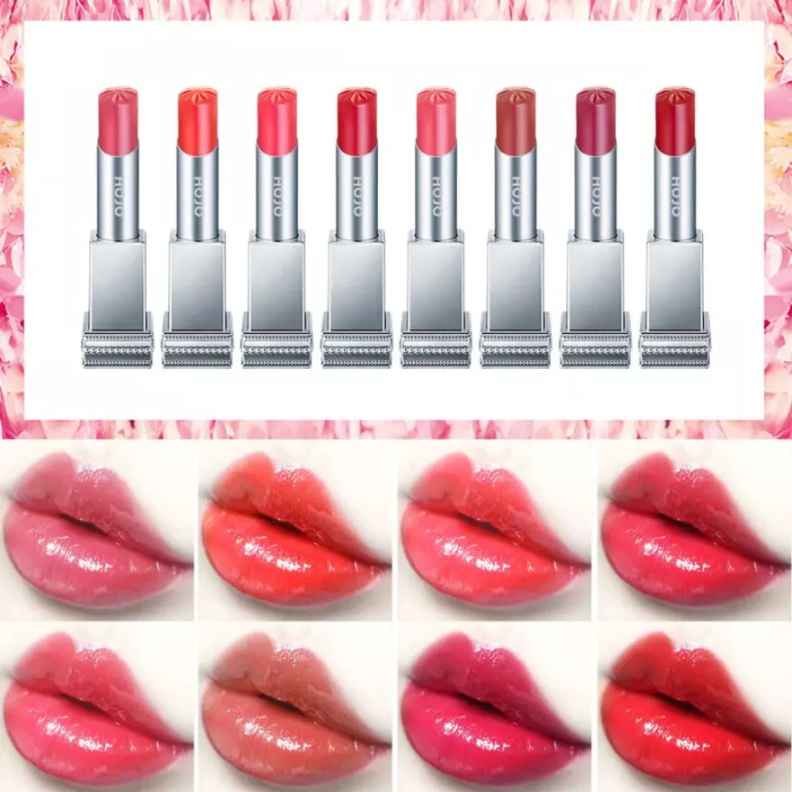 Hojo 8008 Lipstick Bentuk Bunga Warna Plum