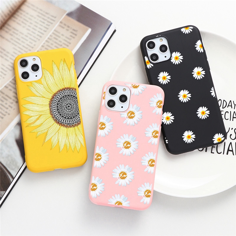 Soft Case Bahan Silikon Motif Bunga Matahari Warna Permen ...