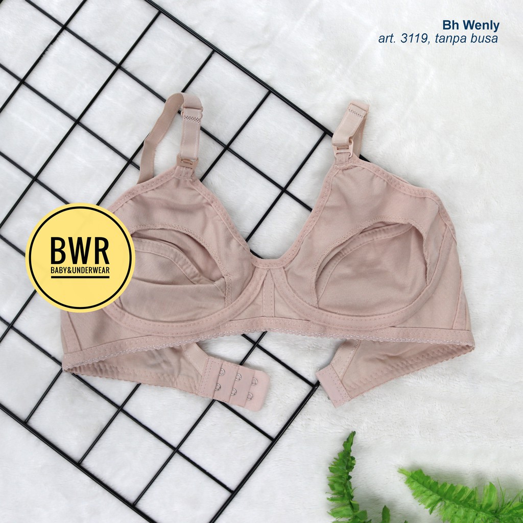 BH WENLI | Bra Ibu Hamil Wenly 3119 / Menyusui Tanpa Busa Kawat Nursing Maternity - Bwr