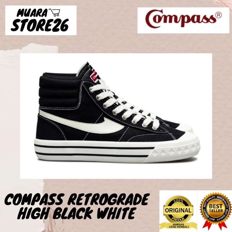 Compass Retrograde High Black White