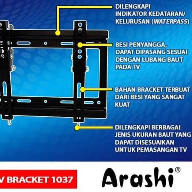 ARASHI 1037 - Bracket TV LED 10&quot; - 37&quot;