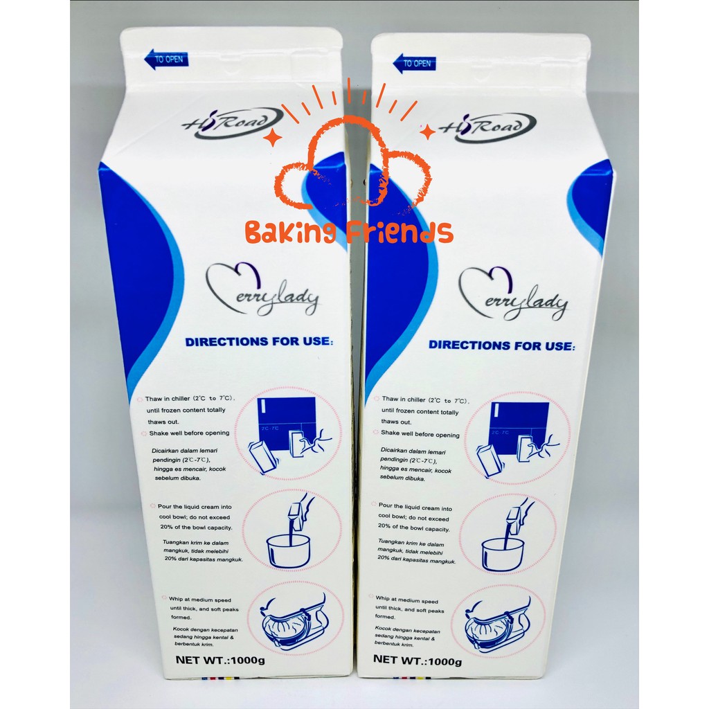 SHINEROAD WHIPPING CREAM 1KG/SHINE ROAD WHIP CREAM